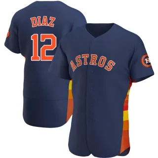 Men's Authentic Navy Aledmys Diaz Houston Astros Alternate Jersey