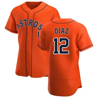 Men's Authentic Orange Aledmys Diaz Houston Astros Alternate Jersey