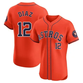 Men's Elite Orange Aledmys Diaz Houston Astros Alternate Vapor Premier Jersey