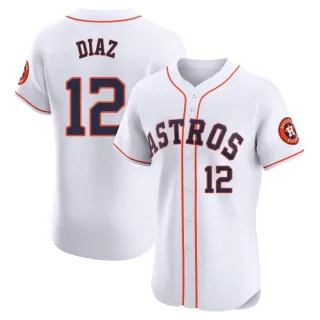 Men's Elite White Aledmys Diaz Houston Astros Home Jersey