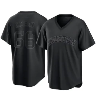 Men's Replica Black Shawn Dubin Houston Astros Pitch Fashion Jersey