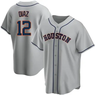 Men's Replica Gray Aledmys Diaz Houston Astros Road Jersey