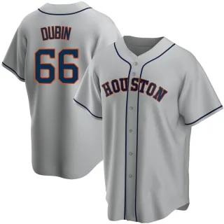 Men's Replica Gray Shawn Dubin Houston Astros Road Jersey