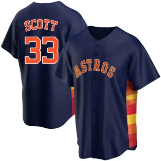 Men's Replica Navy Mike Scott Houston Astros Alternate Jersey