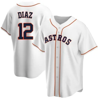 Men's Replica White Aledmys Diaz Houston Astros Home Jersey