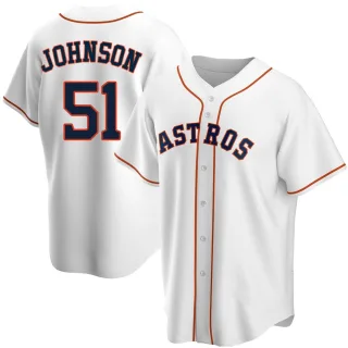 Men's Randy Johnson Houston Astros Replica Black Golden Alternate Jersey