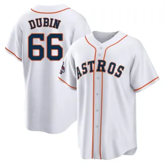 Men's Replica White Shawn Dubin Houston Astros 2022 World Series Champions Home Jersey