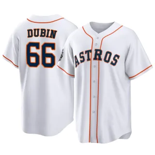 Men's Replica White Shawn Dubin Houston Astros 2022 World Series Home Jersey