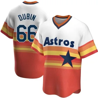 Men's Replica White Shawn Dubin Houston Astros Home Cooperstown Collection Jersey