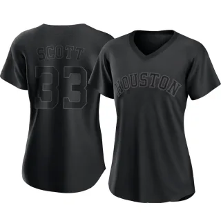 Women's Authentic Black Mike Scott Houston Astros Pitch Fashion Jersey