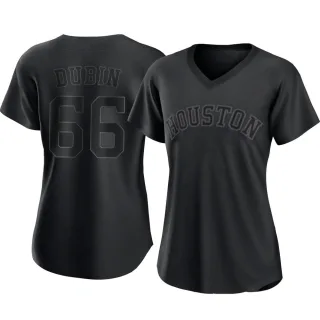 Women's Authentic Black Shawn Dubin Houston Astros Pitch Fashion Jersey