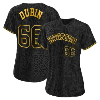 Women's Authentic Black Shawn Dubin Houston Astros Snake Skin City Jersey