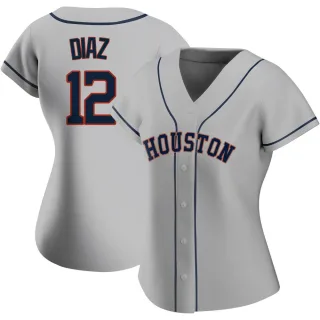 Women's Authentic Gray Aledmys Diaz Houston Astros Road 2020 Jersey