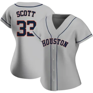 Women's Authentic Gray Mike Scott Houston Astros Road 2020 Jersey