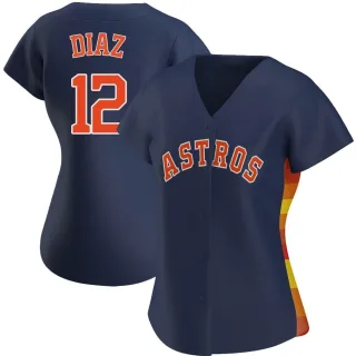 Women's Authentic Navy Aledmys Diaz Houston Astros Alternate Jersey