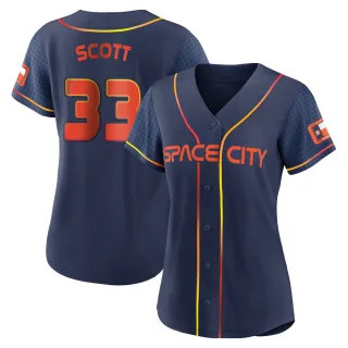 Women's Authentic Navy Mike Scott Houston Astros 2022 City Connect Jersey