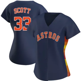 Women's Authentic Navy Mike Scott Houston Astros Alternate Jersey