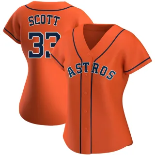 Women's Authentic Orange Mike Scott Houston Astros Alternate Jersey