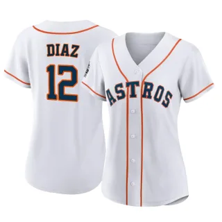 Women's Authentic White Aledmys Diaz Houston Astros 2022 World Series Home Jersey