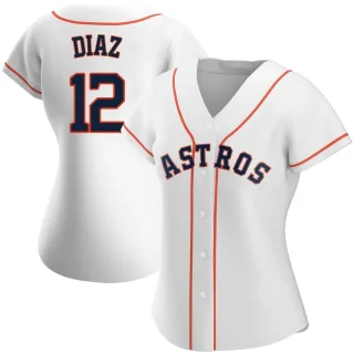 Women's Authentic White Aledmys Diaz Houston Astros Home Jersey