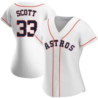 Women's Authentic White Mike Scott Houston Astros Home Jersey