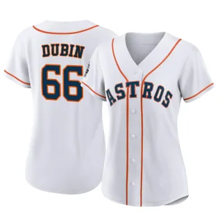 Women's Authentic White Shawn Dubin Houston Astros 2022 World Series Home Jersey