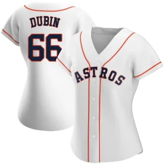 Women's Authentic White Shawn Dubin Houston Astros Home Jersey