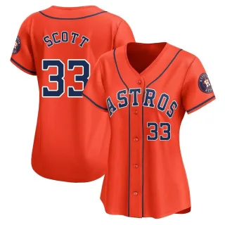 Women's Limited Orange Mike Scott Houston Astros Alternate Jersey