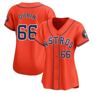 Women's Limited Orange Shawn Dubin Houston Astros Alternate Jersey