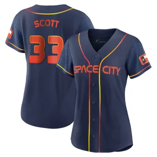 Women's Replica Navy Mike Scott Houston Astros 2022 City Connect Jersey